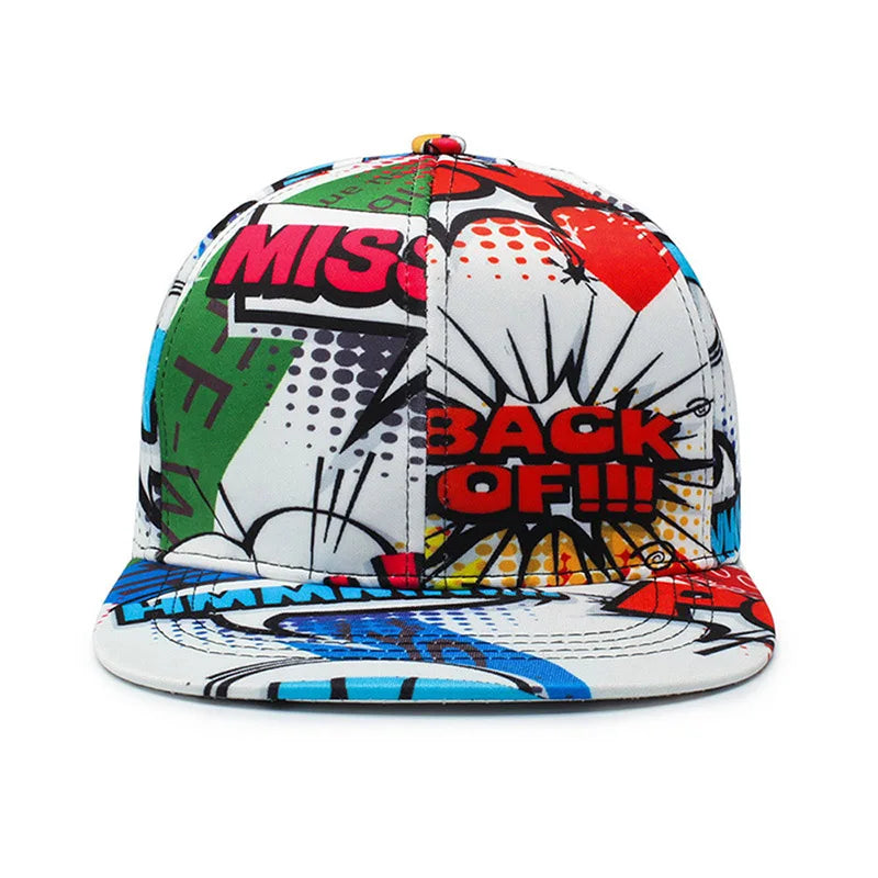 Graffiti New Fashion Baseball Cap Letters Casual Sports Teenage Snapback Adjustable Spring Summer Sun Hat Hip Hop Caps EP0023