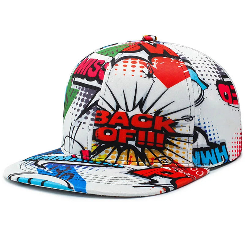 Graffiti New Fashion Baseball Cap Letters Casual Sports Teenage Snapback Adjustable Spring Summer Sun Hat Hip Hop Caps EP0023