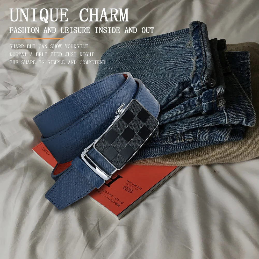 Mens Belts Metal Automatic Buckle Famous Brand Belt Men Quality Genuine Luxury Leather Belt for Men Famous 115 125 150 135cm