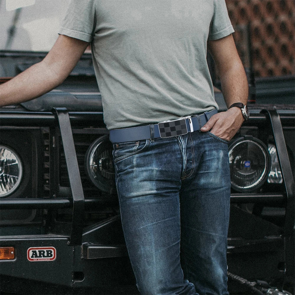 Mens Belts Metal Automatic Buckle Famous Brand Belt Men Quality Genuine Luxury Leather Belt for Men Famous 115 125 150 135cm