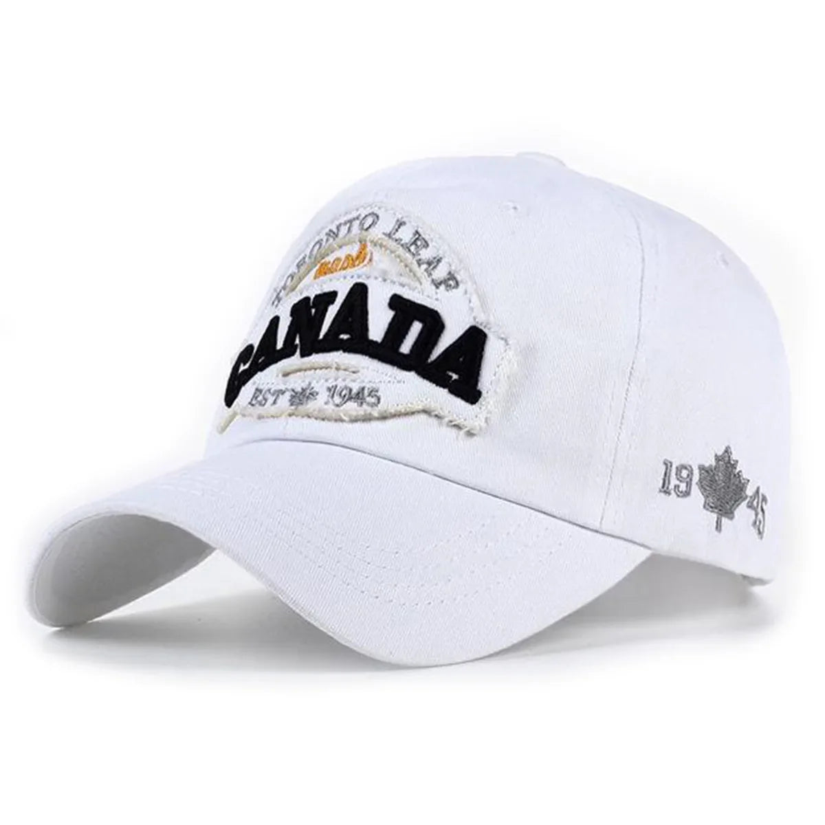 Hip Hop Cap Canada Embroidered Lettering Washed Cotton -  My Wear
