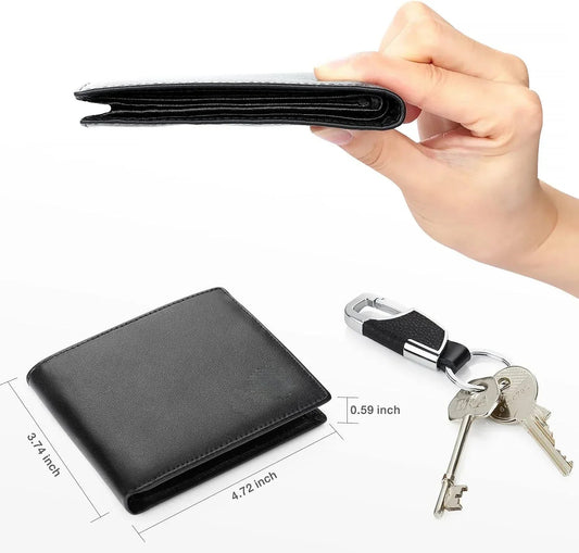 Classic Black Leather Wallet – Slim, Solid, Built for the Grind - My Wear Clothing Co