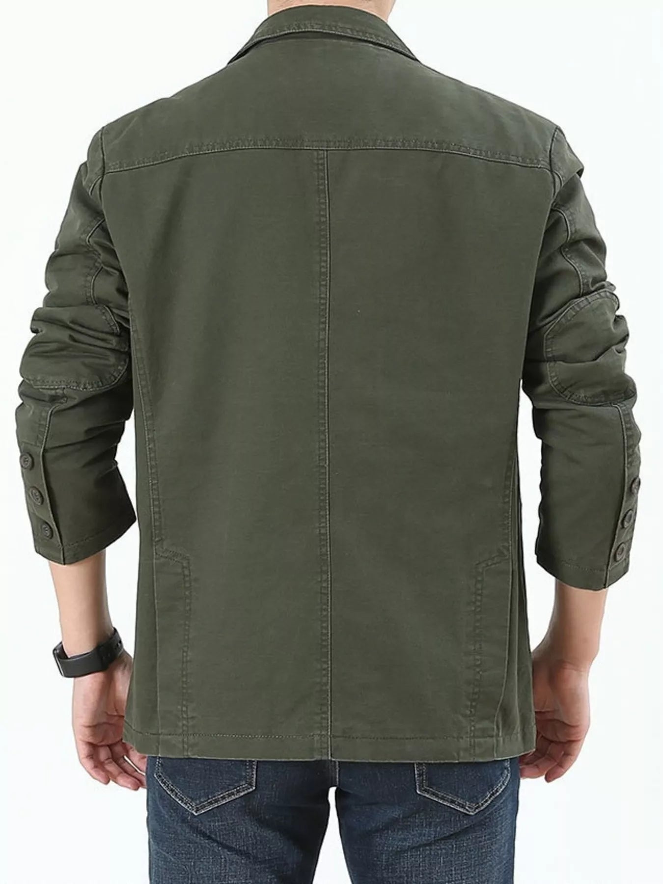 Men's 100% Cotton Button - Up Lapel Collar Blazer (M–5XL) - My Wear Clothing Co