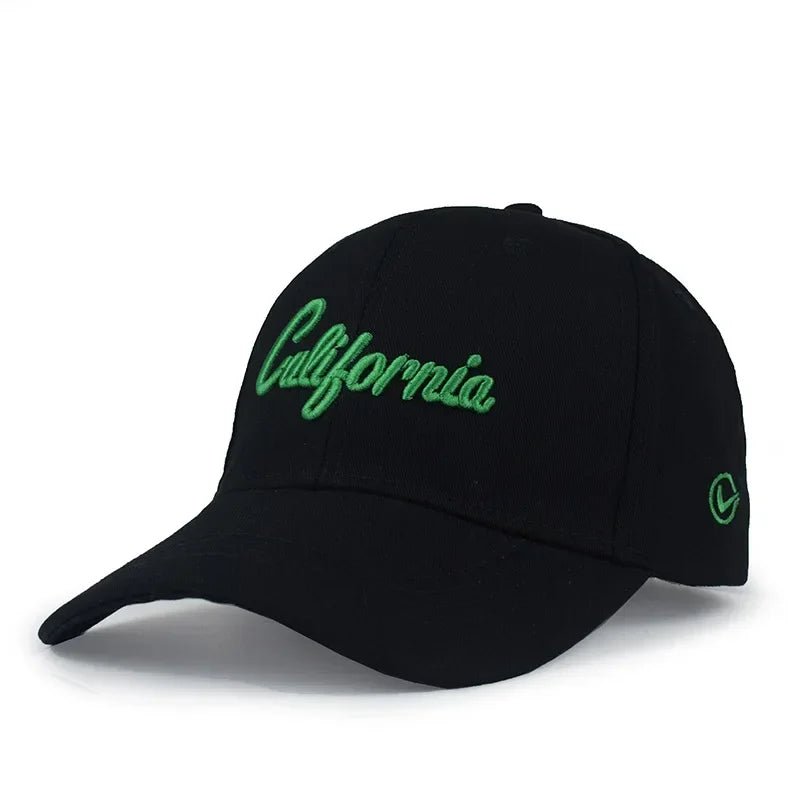 Men's 3D California Embroidered Baseball Cap – Green Snapback for Streetwear and Casual Cool - My Wear Clothing Co