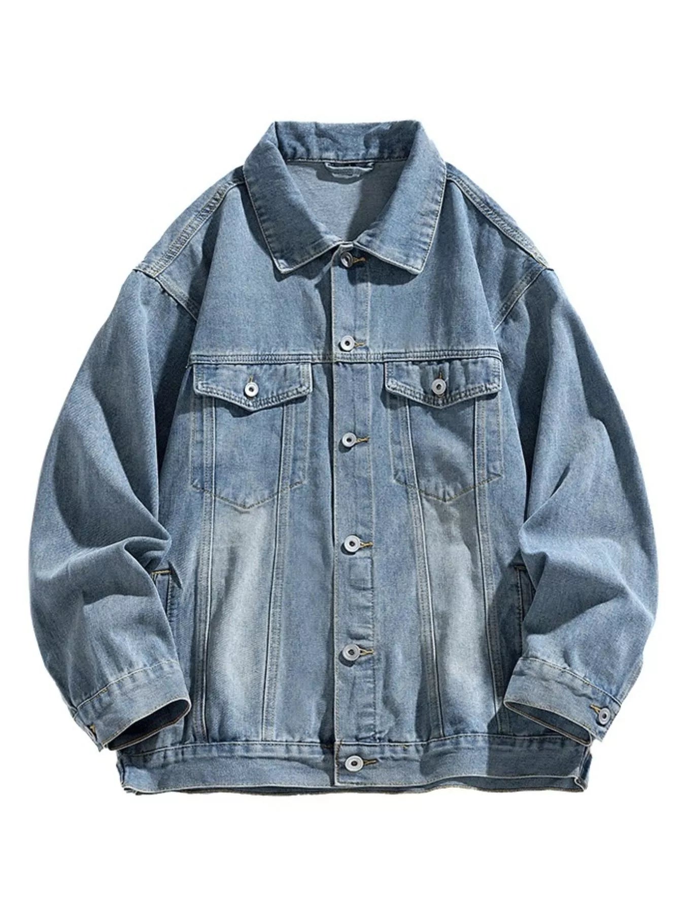 Men's Button Up Long Sleeve Denim Jacket - My Wear Clothing Co