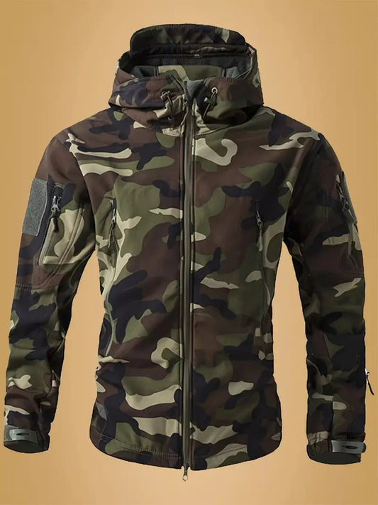Men's Camouflage Zip Up Hooded Jacket - My Wear Clothing Co