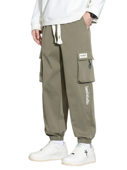 Men's Casual Cargo Pants with Drawstring – Everyday Utility, Relaxed Fit - My Wear Clothing Co