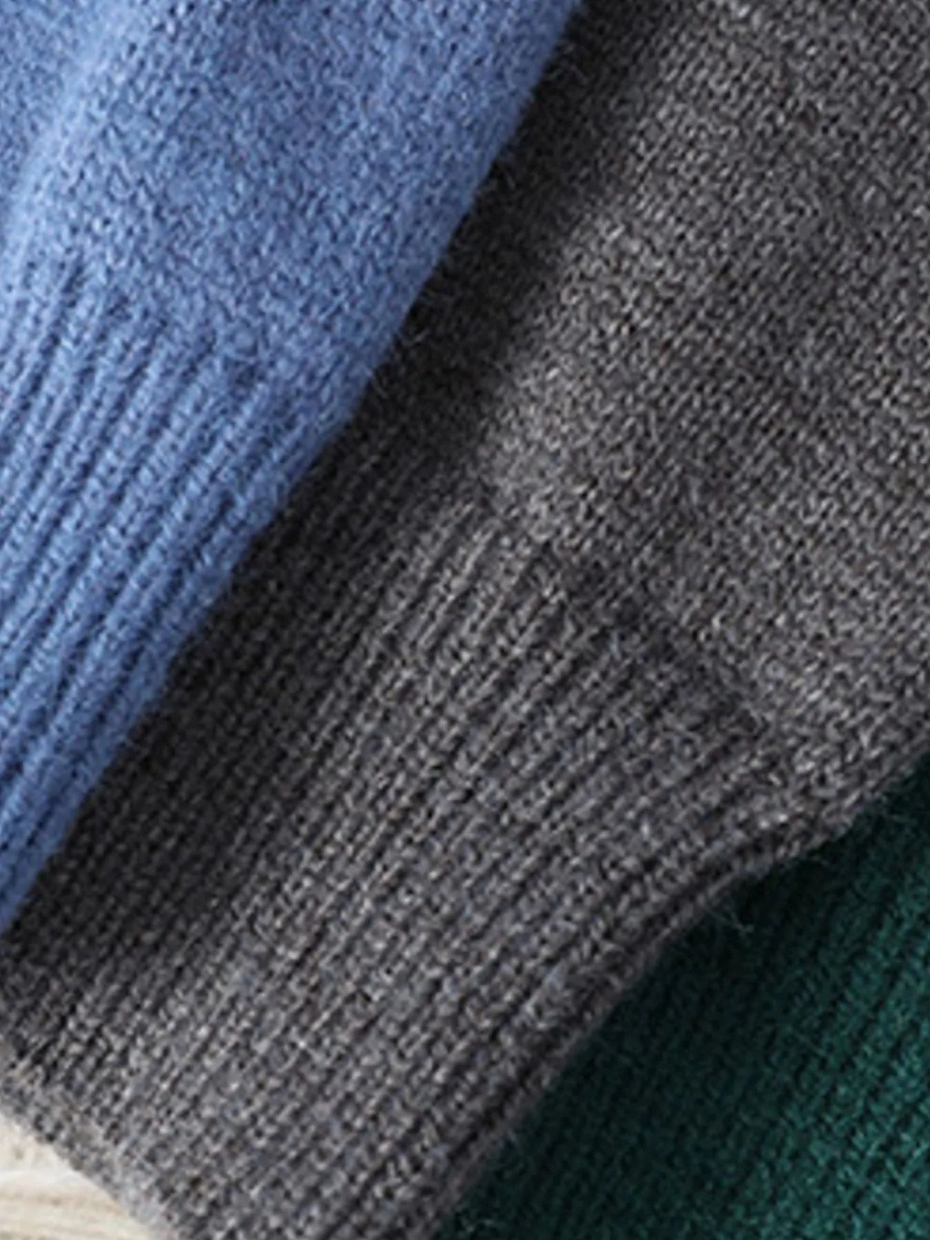 Men's Color Block Cable Knit Sweater (M–4XL) – Bold Contrast, Cozy Comfort - My Wear Clothing Co