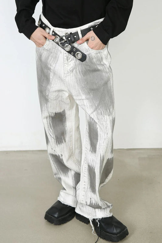 Men's Contrast Loose Jeans – Relaxed Fit, Timeless Style - My Wear Clothing Co