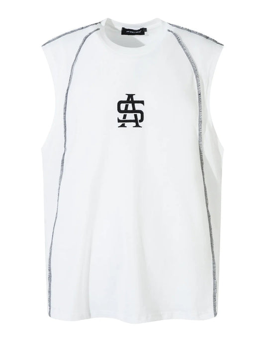 Men's Contrast Trim Round Neck Tank - My Wear Clothing Co