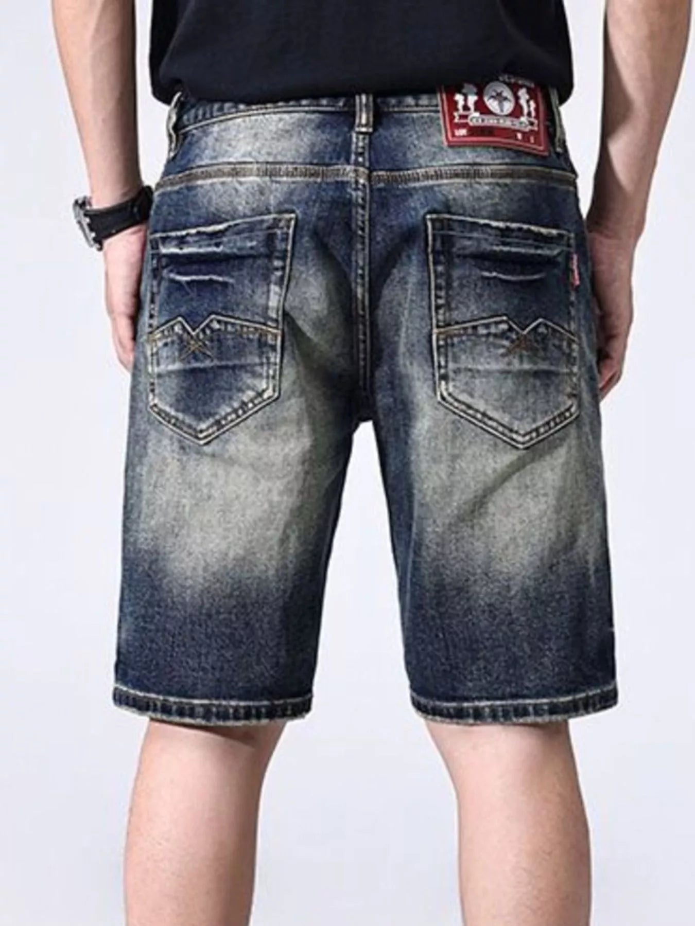 Men's Distressed Denim Shorts - Made to move - My Wear Clothing Co