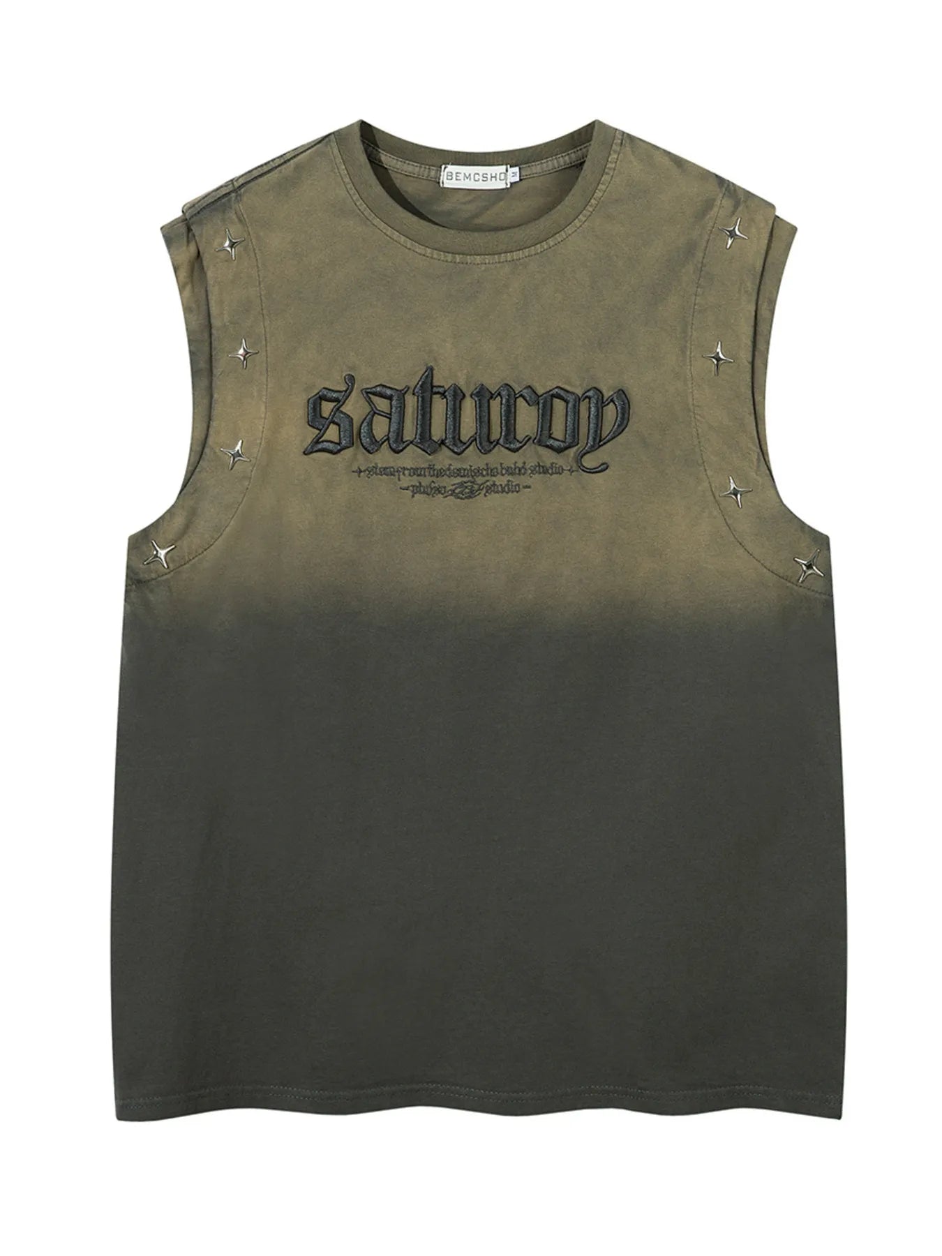 Men's Embroidered Round Neck Tank Top - My Wear Clothing Co