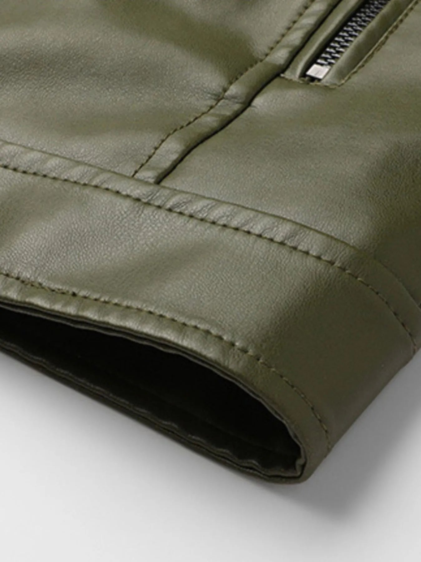 Men's Full Size Leather Zip Up Jacket (S - 3XL) - My Wear Clothing Co