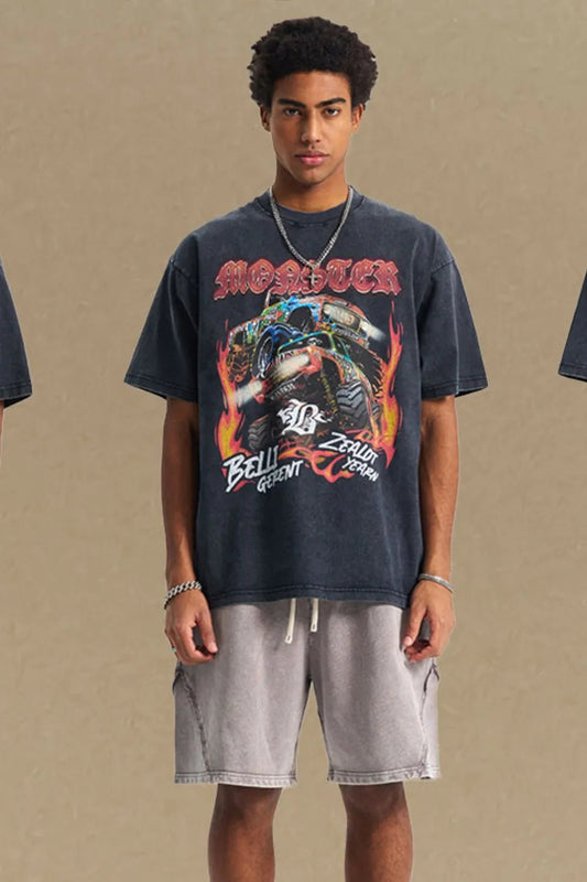 Men's Graphic Round Neck Half Sleeve T-Shirt - My Wear Clothing Co