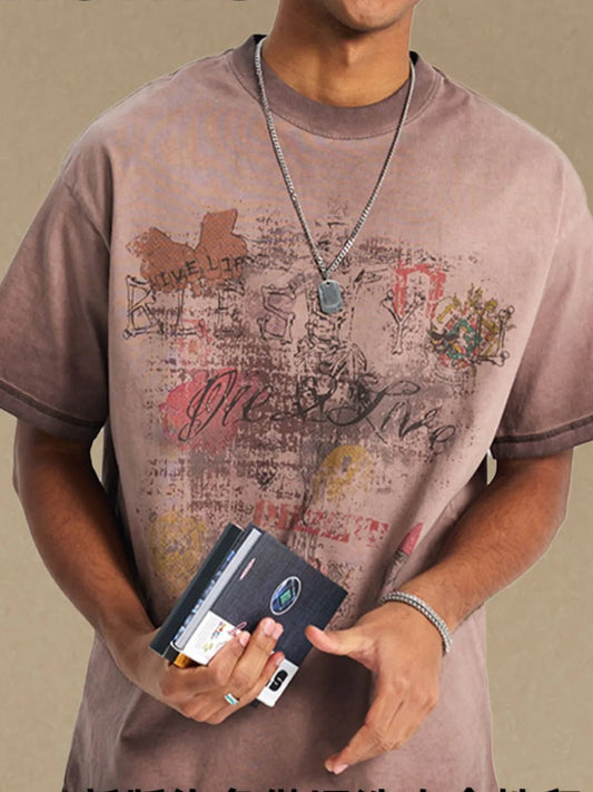 Men's Graphic Round Neck Half Sleeve T-Shirt - My Wear Clothing Co