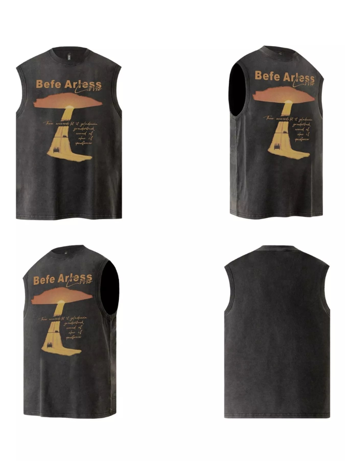 Men's Graphic Round Neck Tank - My Wear Clothing Co