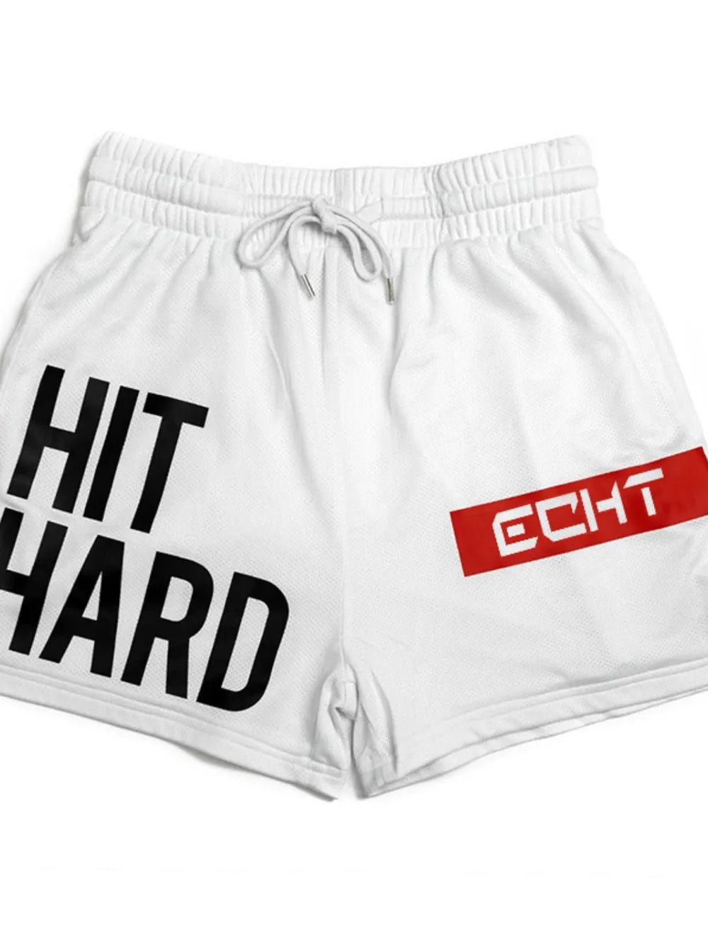 Men’s Hit Hard Graphic Drawstring Breathable Active Shorts - My Wear Clothing Co