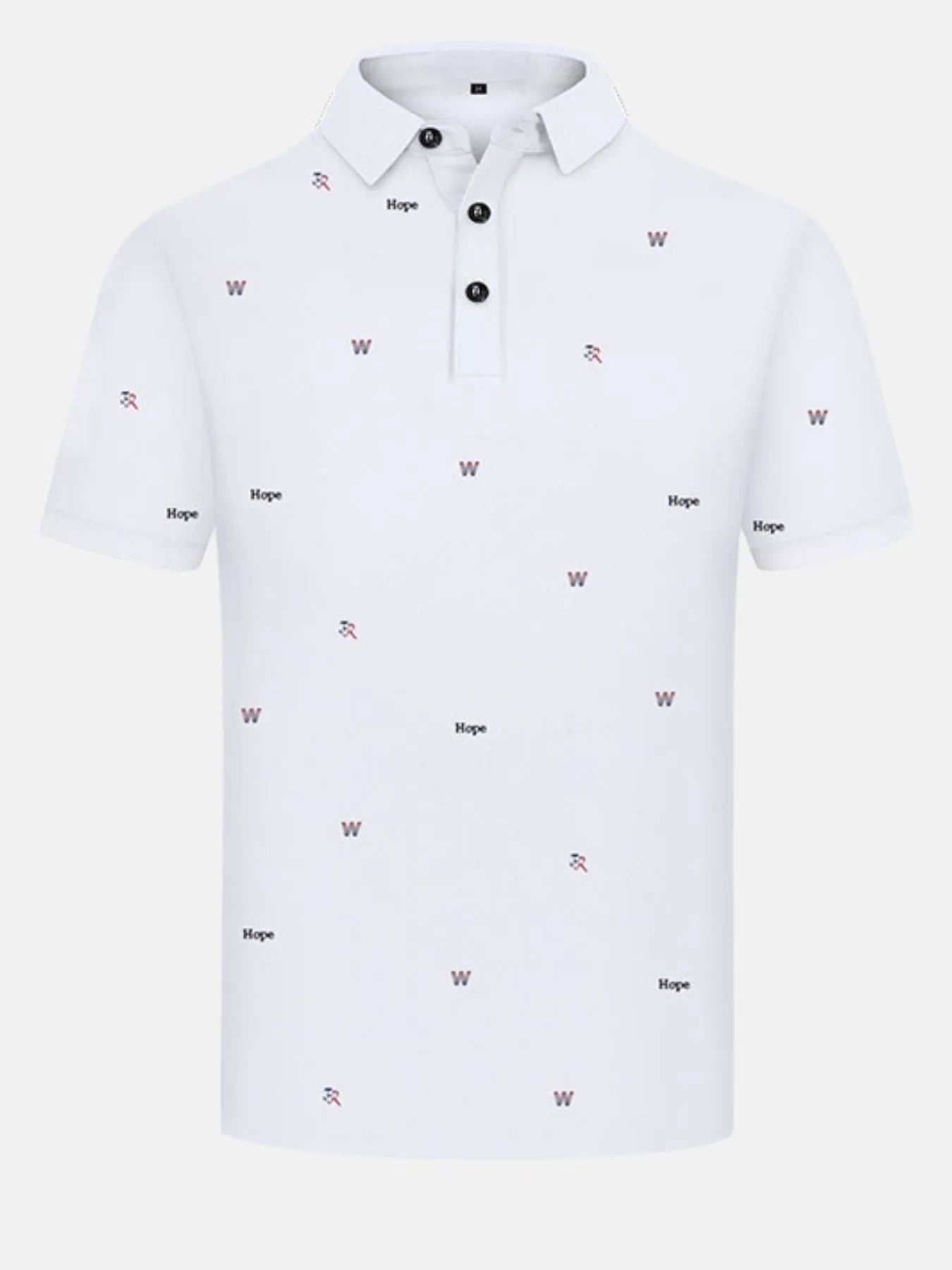 Men's Letter Embroidered Collared Neck Polo - My Wear Clothing Co
