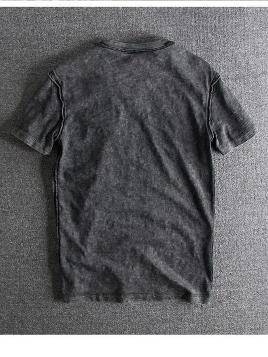 Men’s Letter Round Neck Short Sleeve T-Shirt – My Wear Vintage vibes. Streetwear soul. - My Wear Clothing Co