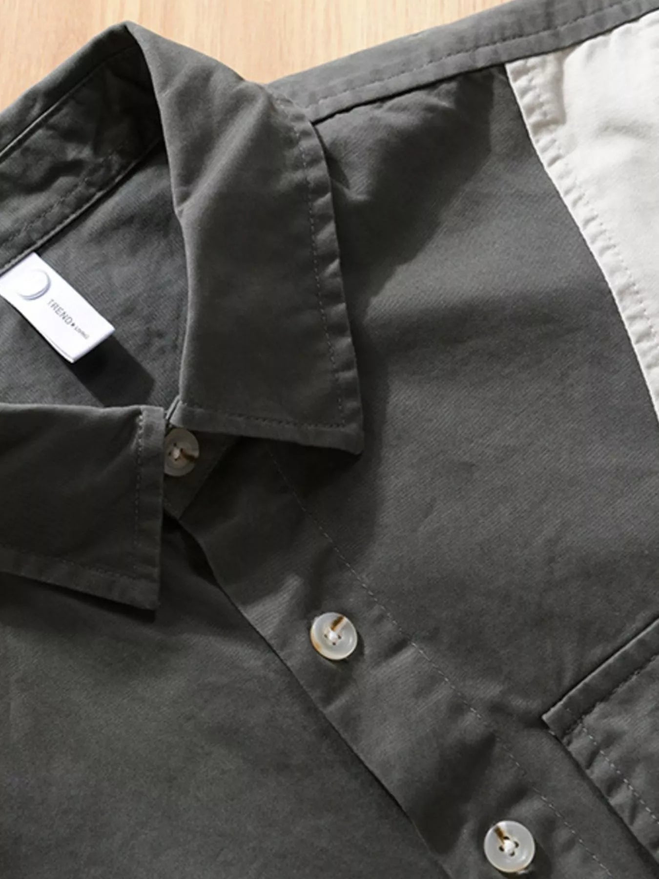 Men's Plus Size Color Block Casual Long Sleeve Shirt - My Wear Clothing Co