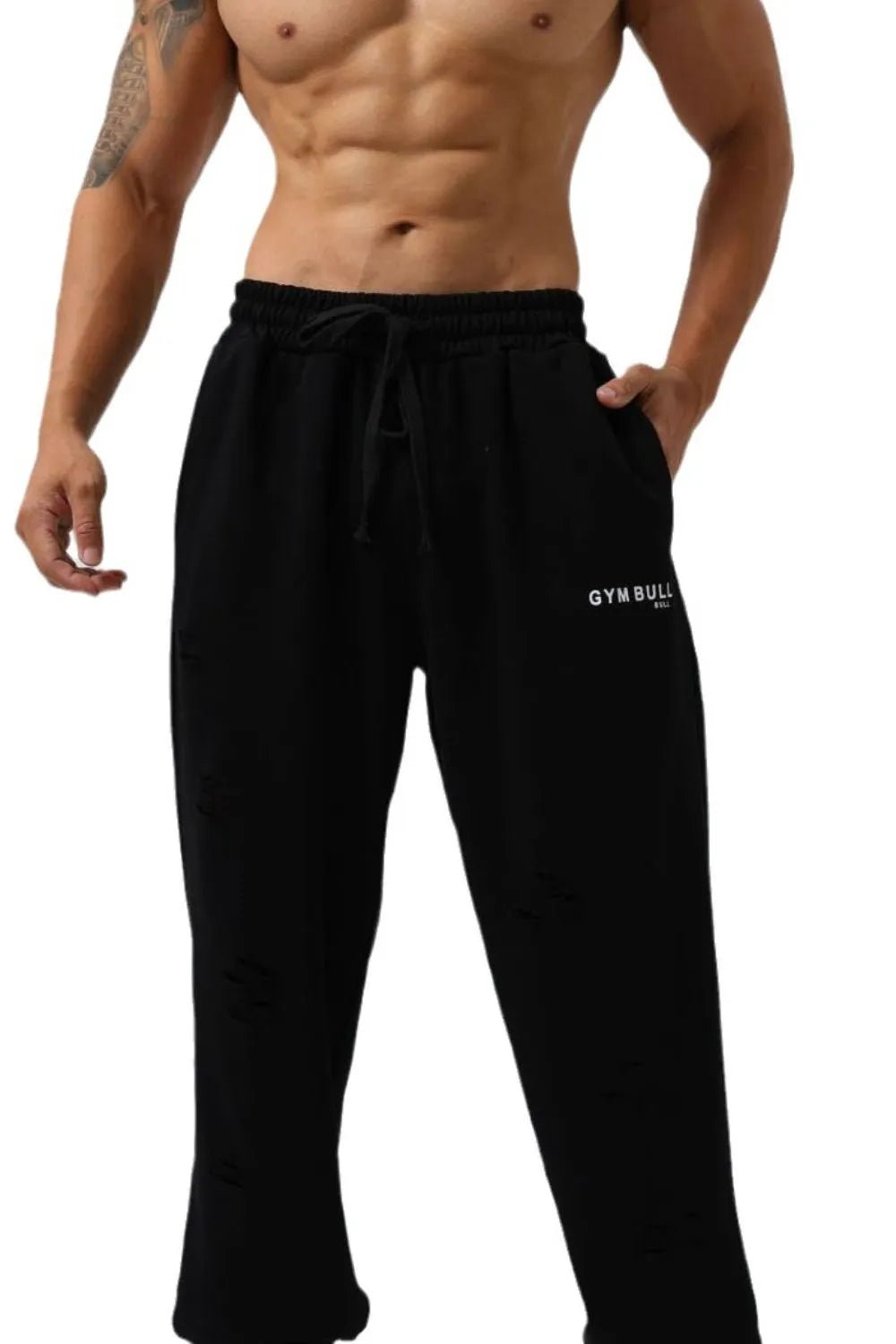 Men's Plus Size Distressed Drawstring Joggers - My Wear Clothing Co