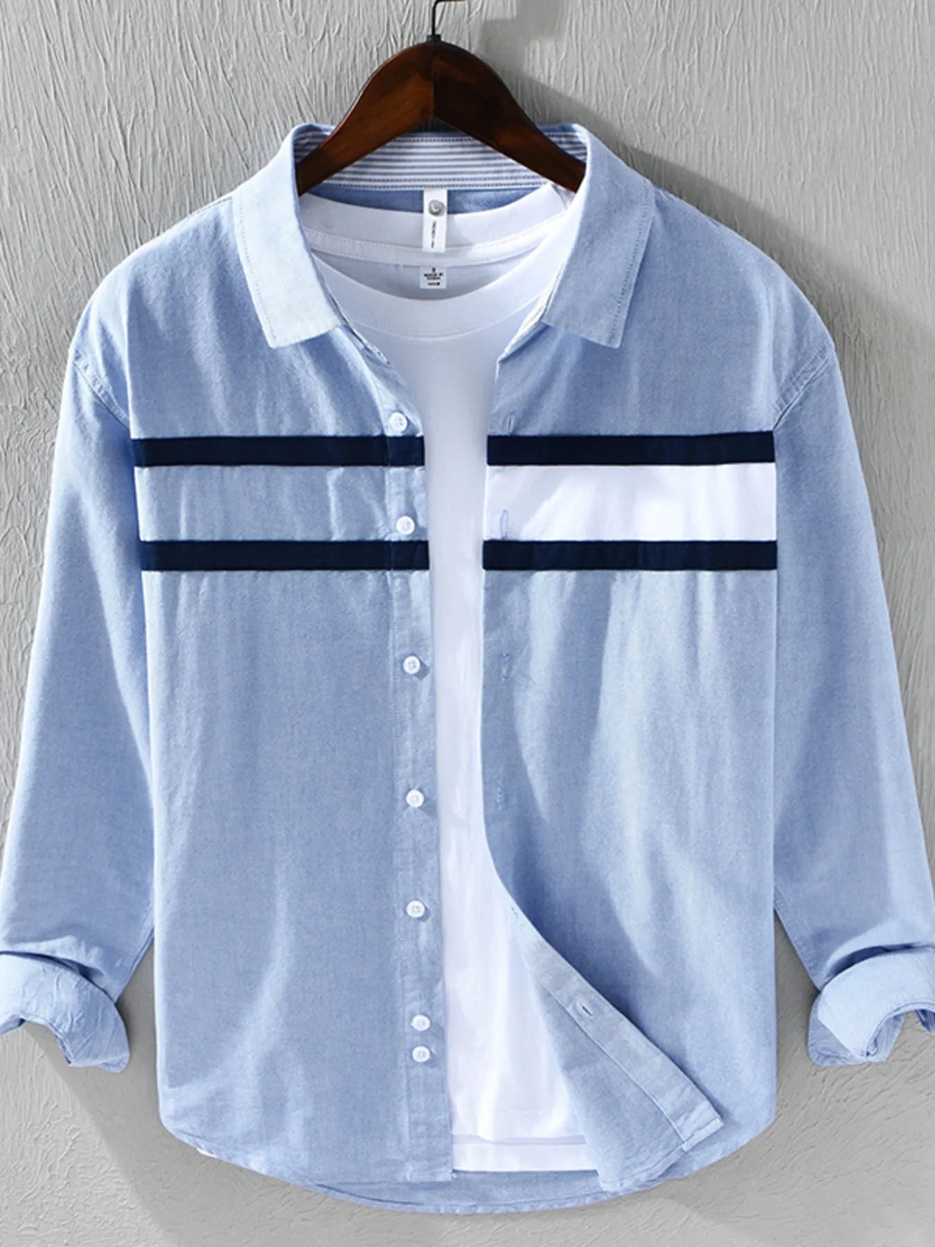Men's Plus Size Striped Button - Down Shirt - My Wear Clothing Co