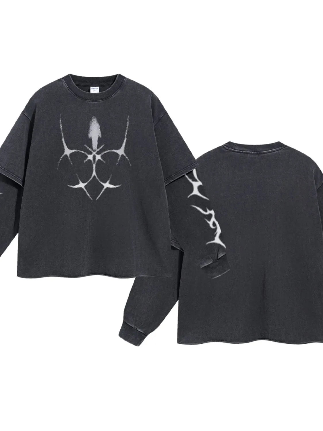 Men's Round Neck Long Sleeve Oversized T-Shirt - My Wear Clothing Co