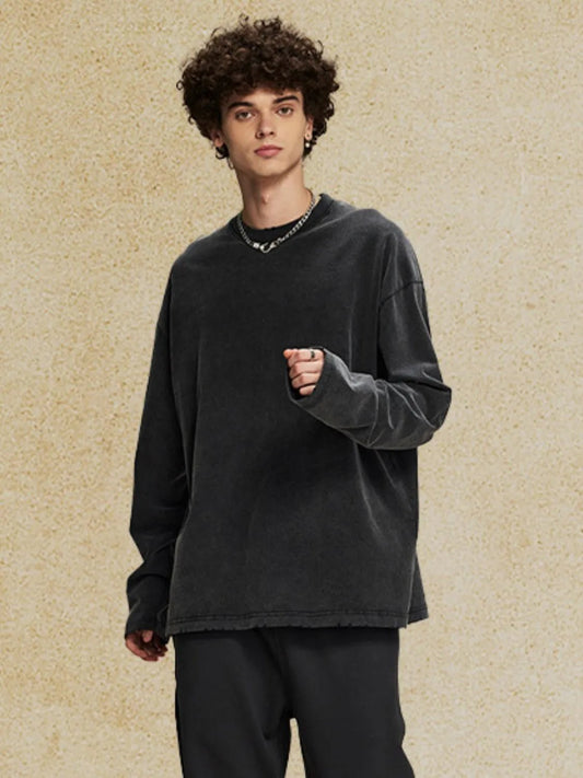 Men's Round Neck Long Sleeve T-Shirt - My Wear Clothing Co