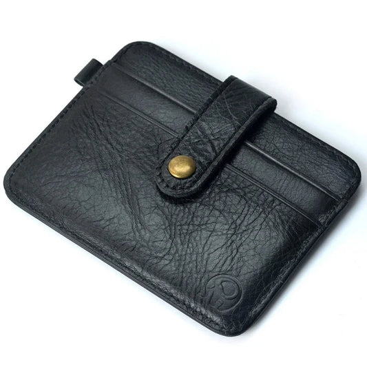 Men’s Slim Genuine Leather Wallet – Vintage Minimalism - My Wear Clothing Co