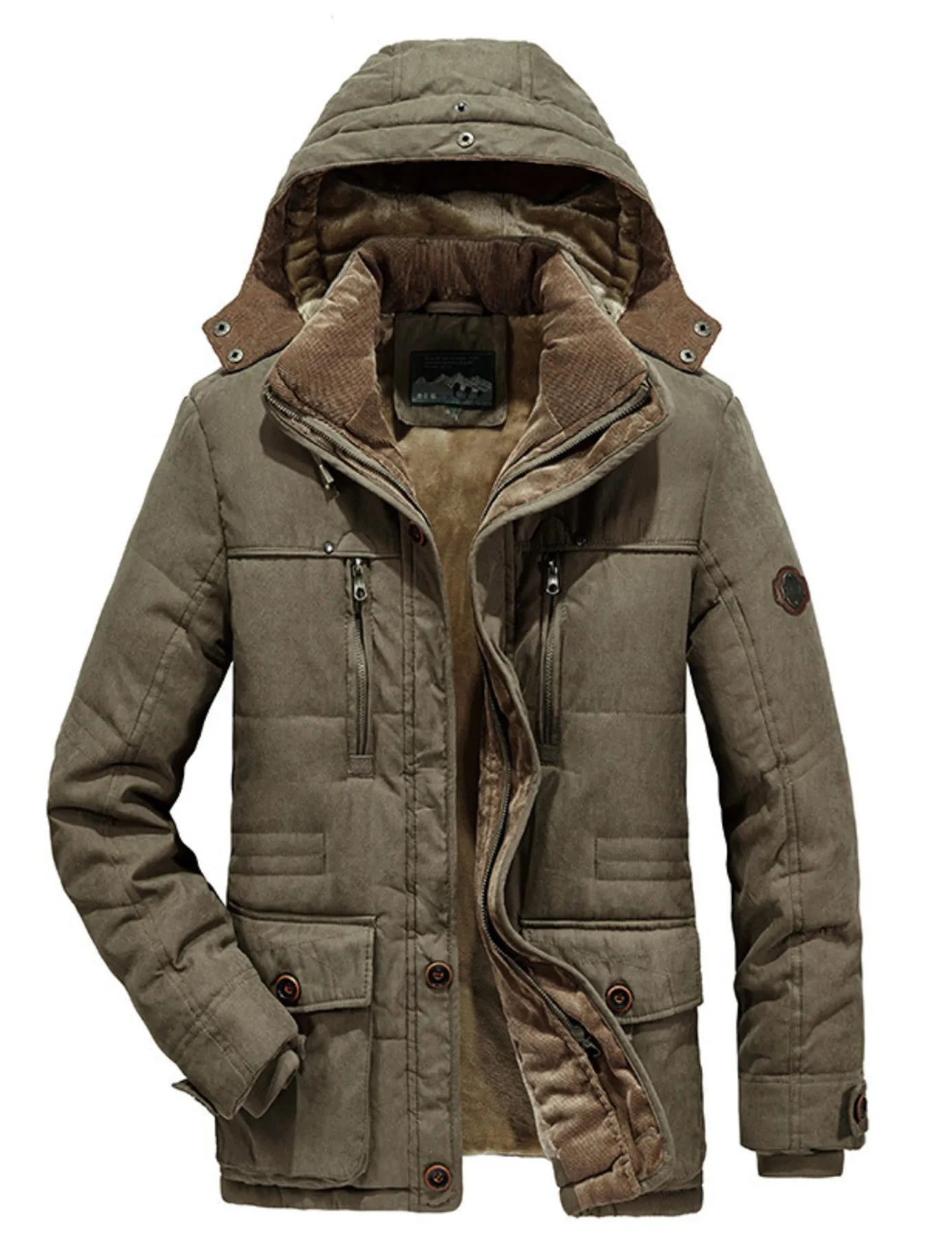 Men's Warm Hooded Zip - Up Winter Coat - Wear It Your Way - My Wear Clothing Co
