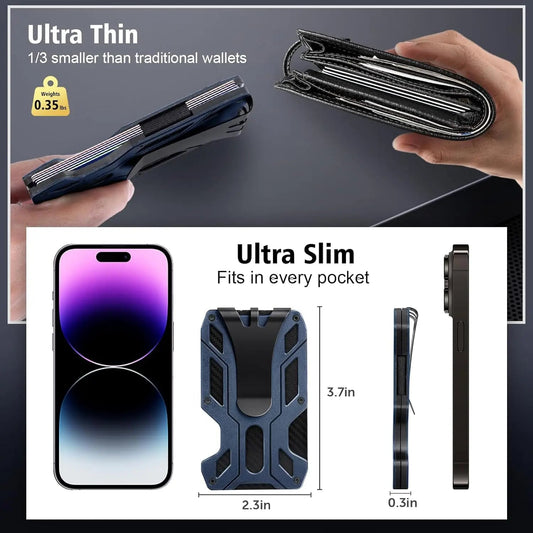 Slim Wallet With Money Clip - Built Tough and Style Ready - My Wear Clothing Co