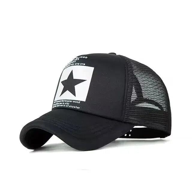 Star Design Snapback Mesh Hat – Hip Hop Edition - My Wear Clothing Co