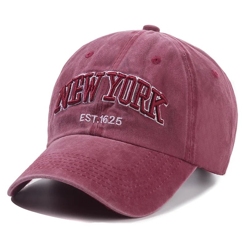 2025 NEWYORK Washed Cotton Baseball Cap for Men - My Wear Clothing Co