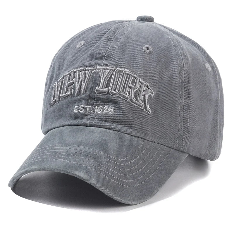2025 NEWYORK Washed Cotton Baseball Cap for Men - My Wear Clothing Co