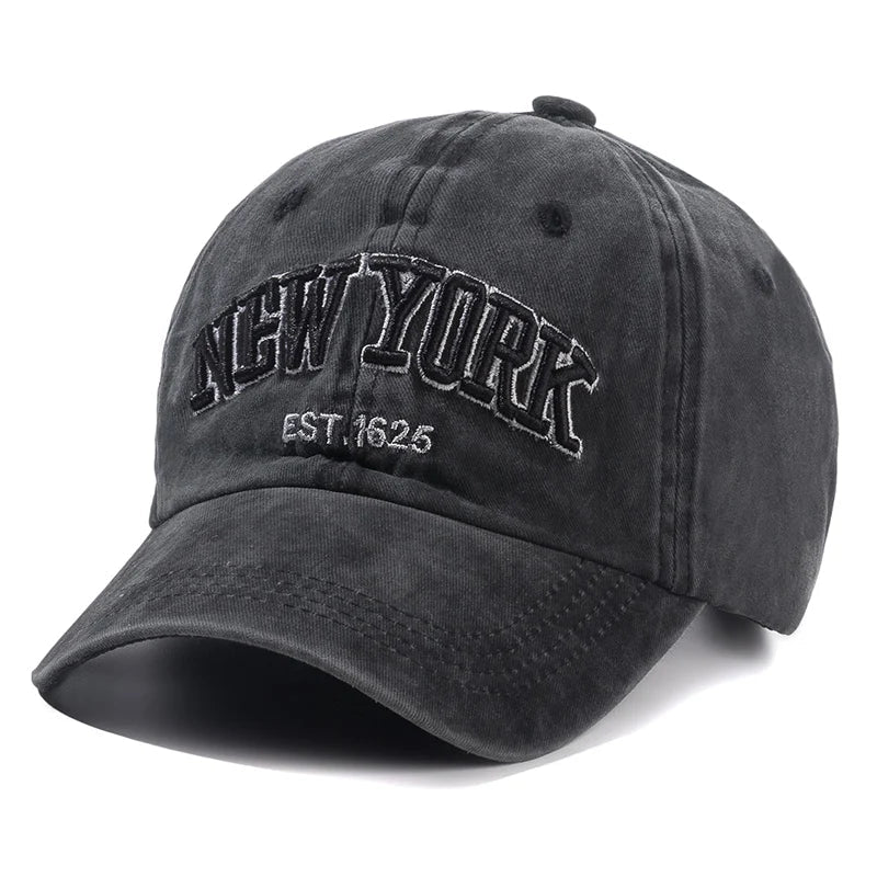 2025 NEWYORK Washed Cotton Baseball Cap for Men - My Wear Clothing Co