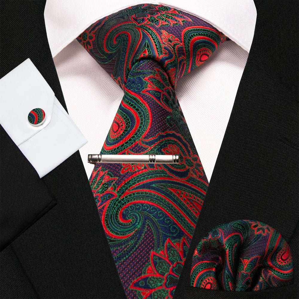 4 - Piece Silk Men's Tie Set – Perfect for Weddings or Just to Look Sharp - My Wear Clothing Co