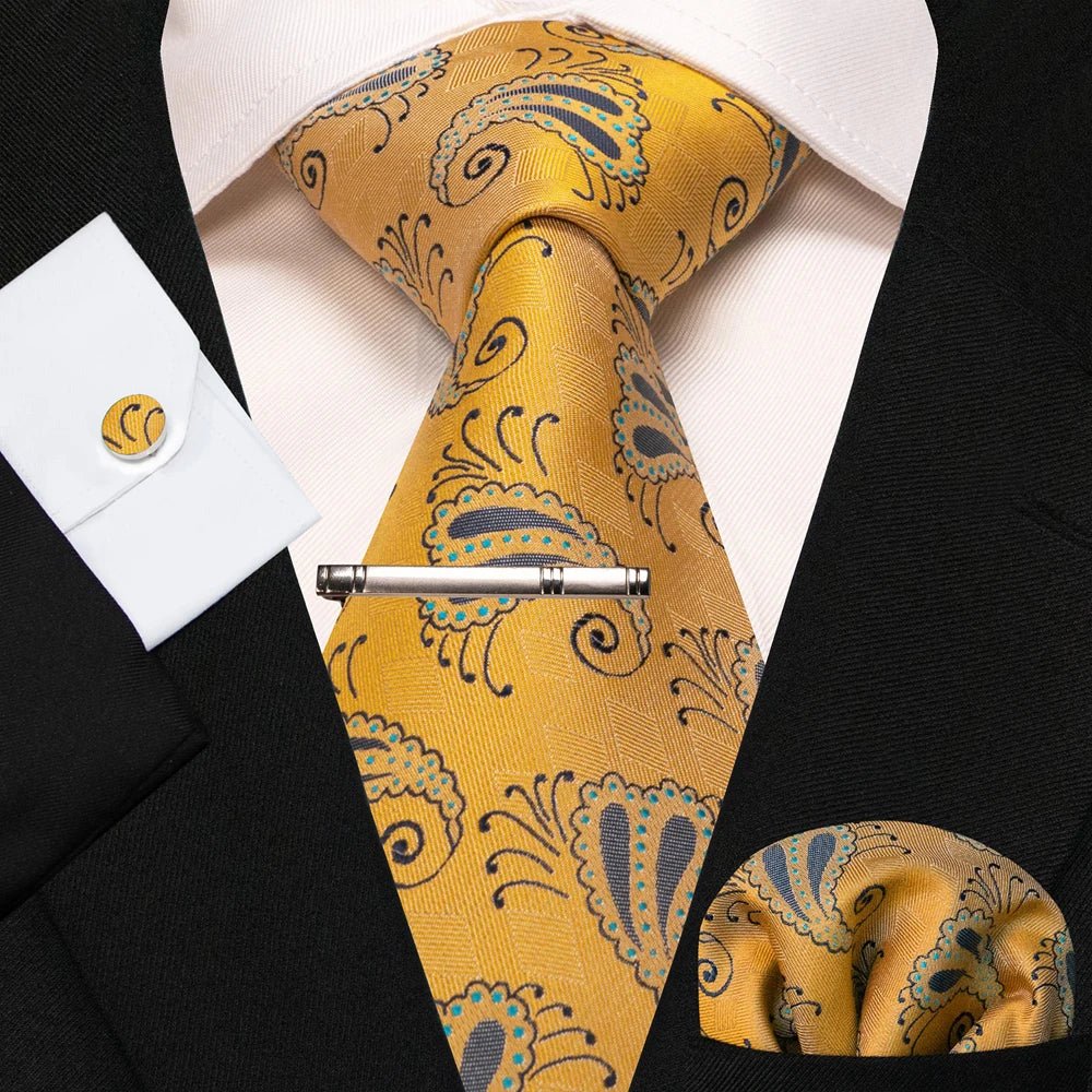 4 - Piece Silk Men's Tie Set – Perfect for Weddings or Just to Look Sharp - My Wear Clothing Co