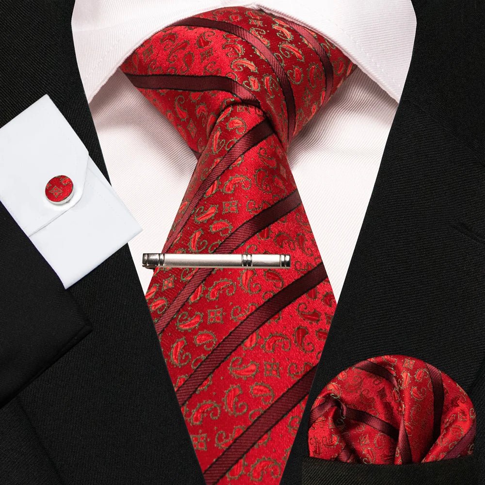 4 - Piece Silk Men's Tie Set – Perfect for Weddings or Just to Look Sharp - My Wear Clothing Co