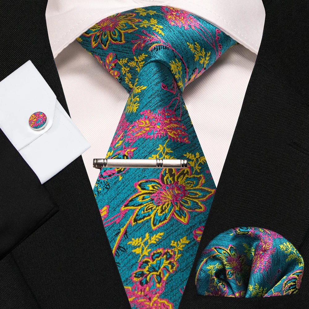 4 - Piece Silk Men's Tie Set – Perfect for Weddings or Just to Look Sharp - My Wear Clothing Co