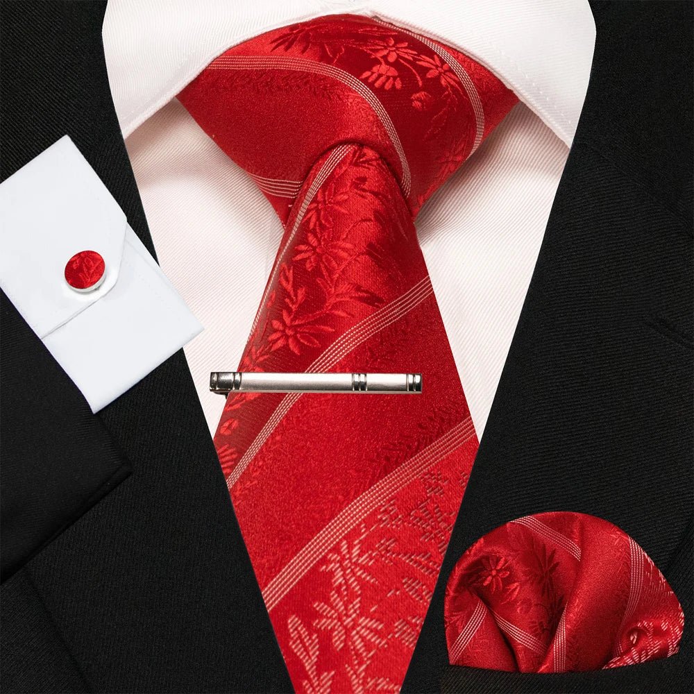 4 - Piece Silk Men's Tie Set – Perfect for Weddings or Just to Look Sharp - My Wear Clothing Co
