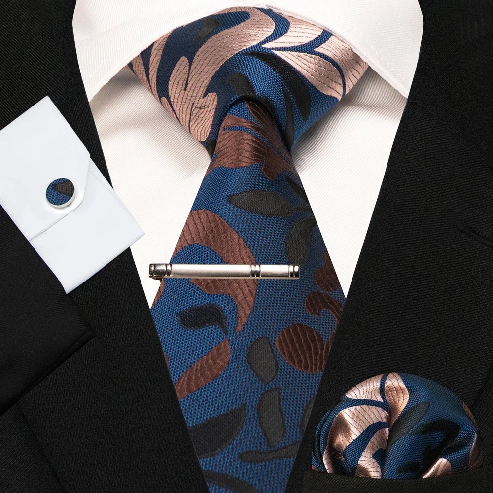 4 - Piece Silk Men's Tie Set – Perfect for Weddings or Just to Look Sharp - My Wear Clothing Co