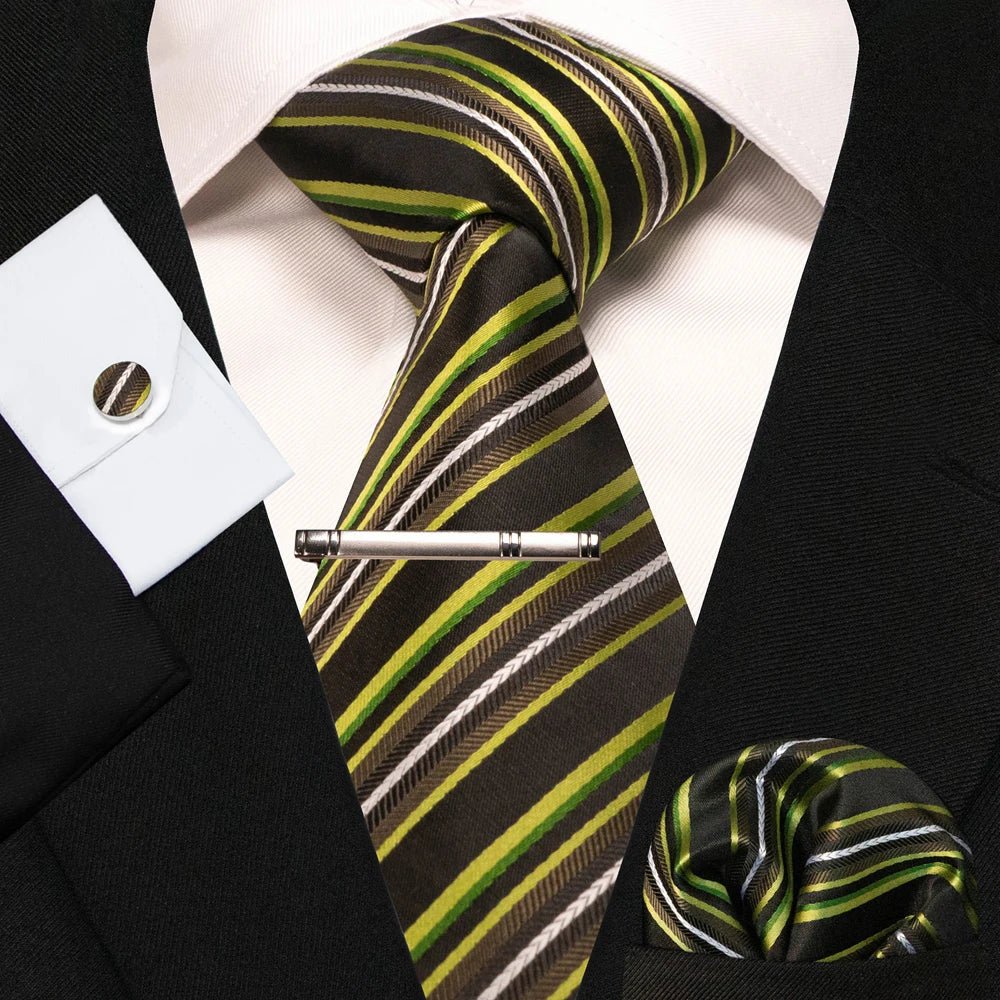 4 - Piece Silk Men's Tie Set – Perfect for Weddings or Just to Look Sharp - My Wear Clothing Co