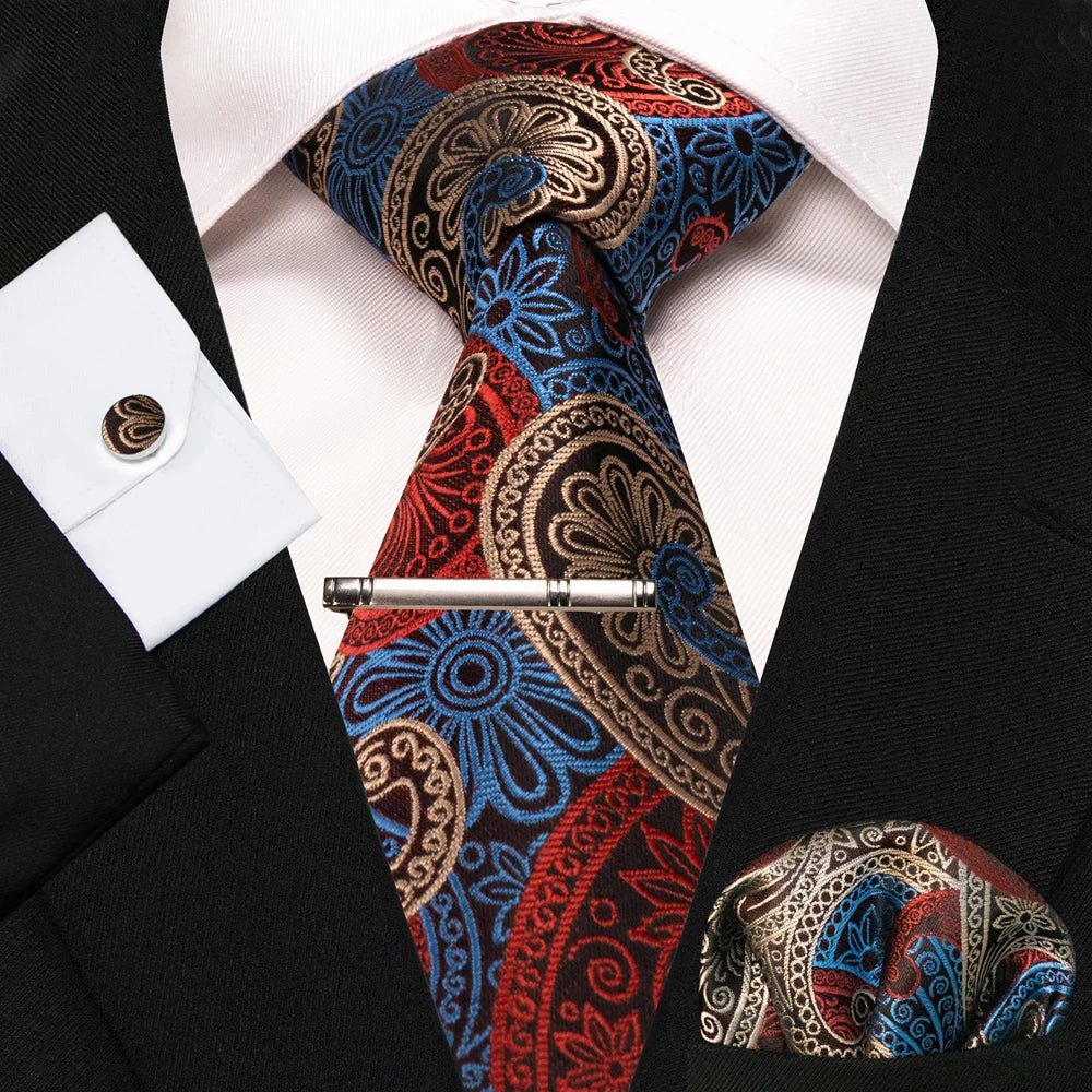 4 - Piece Silk Men's Tie Set – Perfect for Weddings or Just to Look Sharp - My Wear Clothing Co