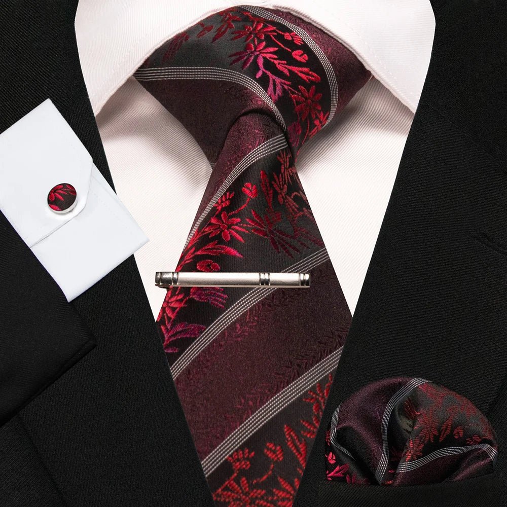 4 - Piece Silk Men's Tie Set – Perfect for Weddings or Just to Look Sharp - My Wear Clothing Co