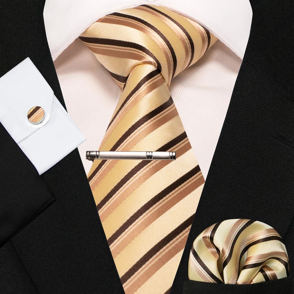 4 - Piece Silk Men's Tie Set – Perfect for Weddings or Just to Look Sharp - My Wear Clothing Co