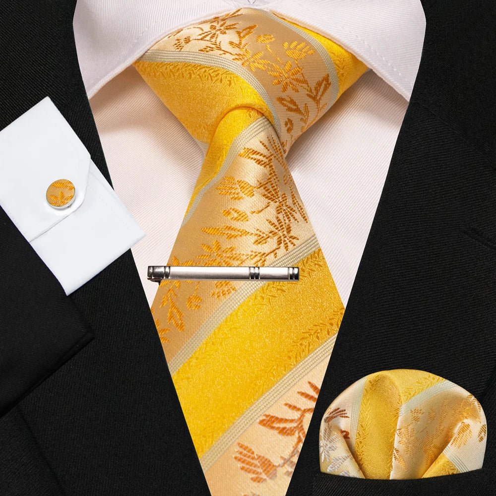 4 - Piece Silk Men's Tie Set – Perfect for Weddings or Just to Look Sharp - My Wear Clothing Co