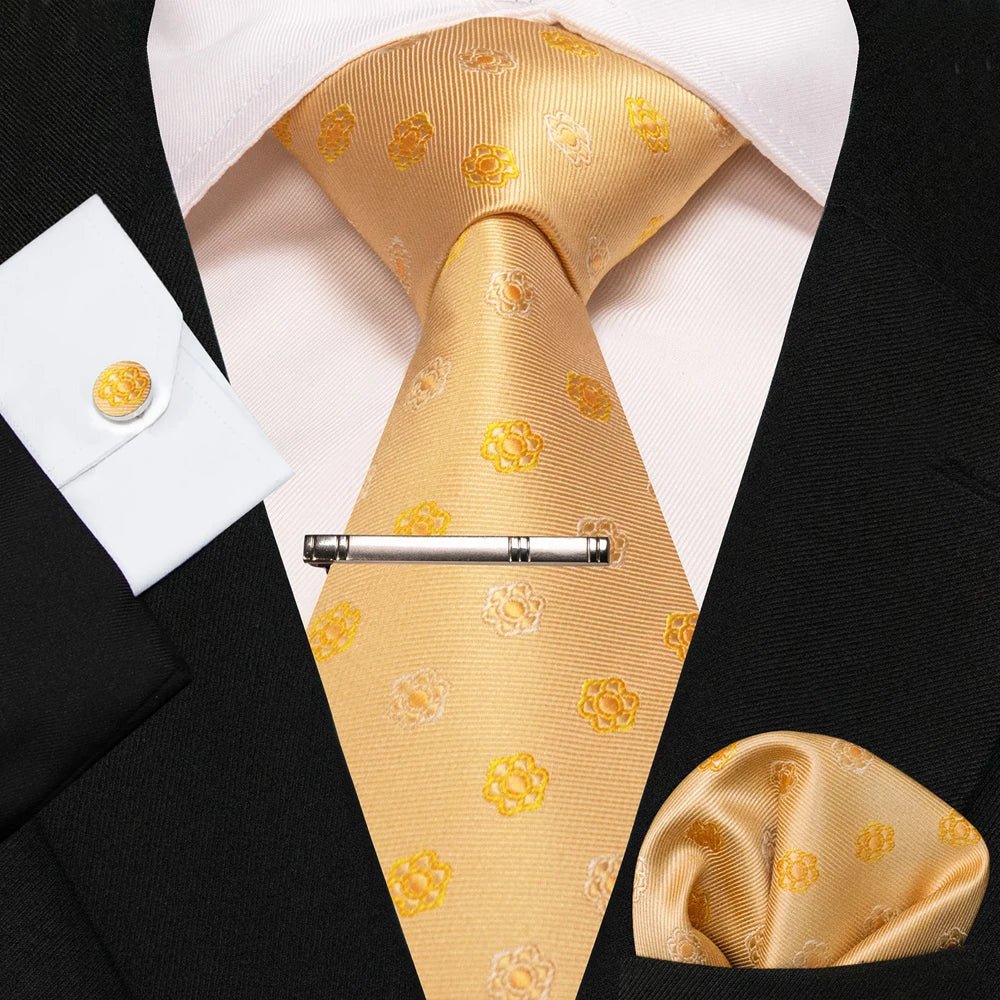 4 - Piece Silk Men's Tie Set – Perfect for Weddings or Just to Look Sharp - My Wear Clothing Co