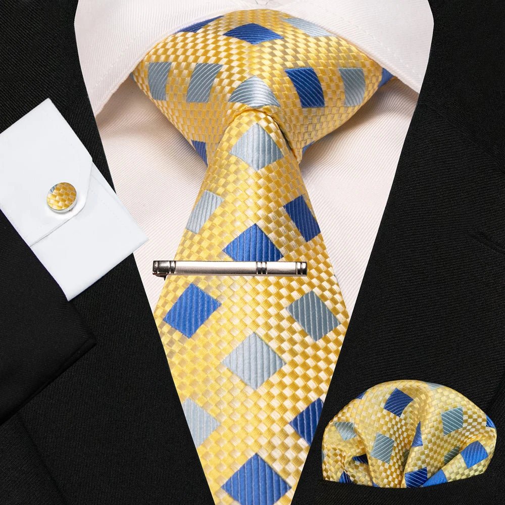 4 - Piece Silk Men's Tie Set – Perfect for Weddings or Just to Look Sharp - My Wear Clothing Co