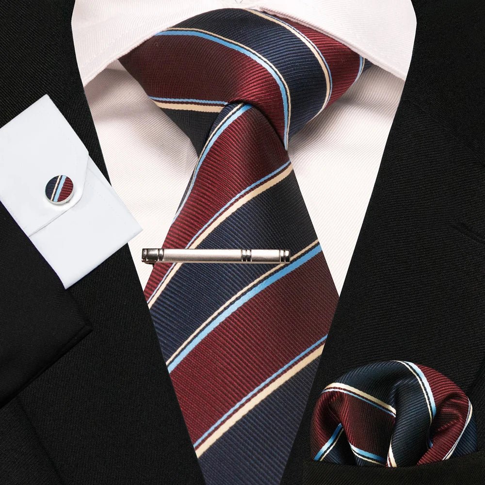 4 - Piece Silk Men's Tie Set – Perfect for Weddings or Just to Look Sharp - My Wear Clothing Co