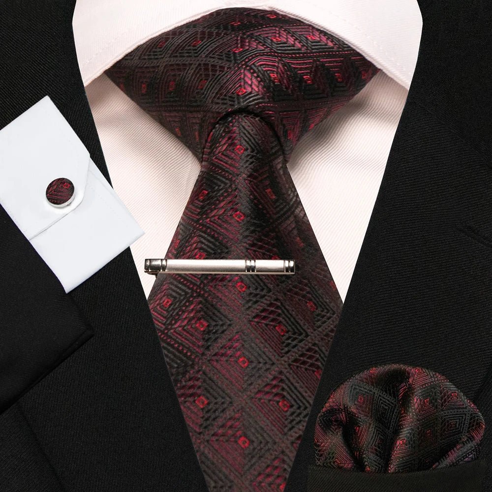 4 - Piece Silk Men's Tie Set – Perfect for Weddings or Just to Look Sharp - My Wear Clothing Co